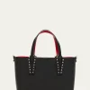 THIS ITEM IS NOT AVAILABLE.Christian LouboutinCabata Mini Tote Bag in Leather with Spikes