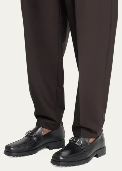 THIS ITEM IS NOT AVAILABLE.FerragamoMen's David Leather Lug-Sole Loafers