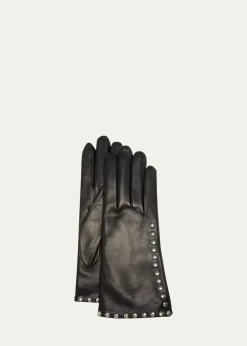 THIS ITEM IS NOT AVAILABLE.Guanti Giglio FiorentinoStudded Nappa Leather Gloves