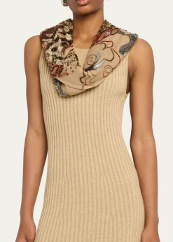 THIS ITEM IS NOT AVAILABLE.Janavi IndiaDragons Legacy Embroidered Cashmere Wrap