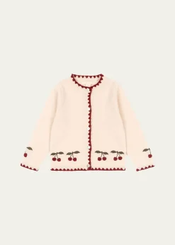 THIS ITEM IS NOT AVAILABLE.Konges SlojdCollette Cherry Embroidered Cardigan, Size 9M-10