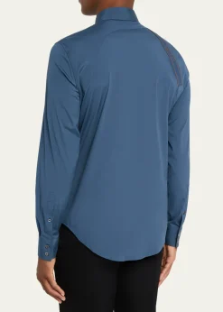 THIS ITEM IS NOT AVAILABLE.McQueenMen's Logo-Tape Harness Dress Shirt