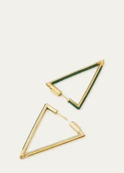 THIS ITEM IS NOT AVAILABLE.Nickho ReyBermuda Hoop Earrings with Crystals, Green