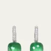 THIS ITEM IS NOT AVAILABLE.PomellatoNudo Classic Earrings with Prasiolite and Green Agate