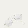 THIS ITEM IS NOT AVAILABLE.Thom BrowneMen's Rimless Titanium Aviator Eyeglasses