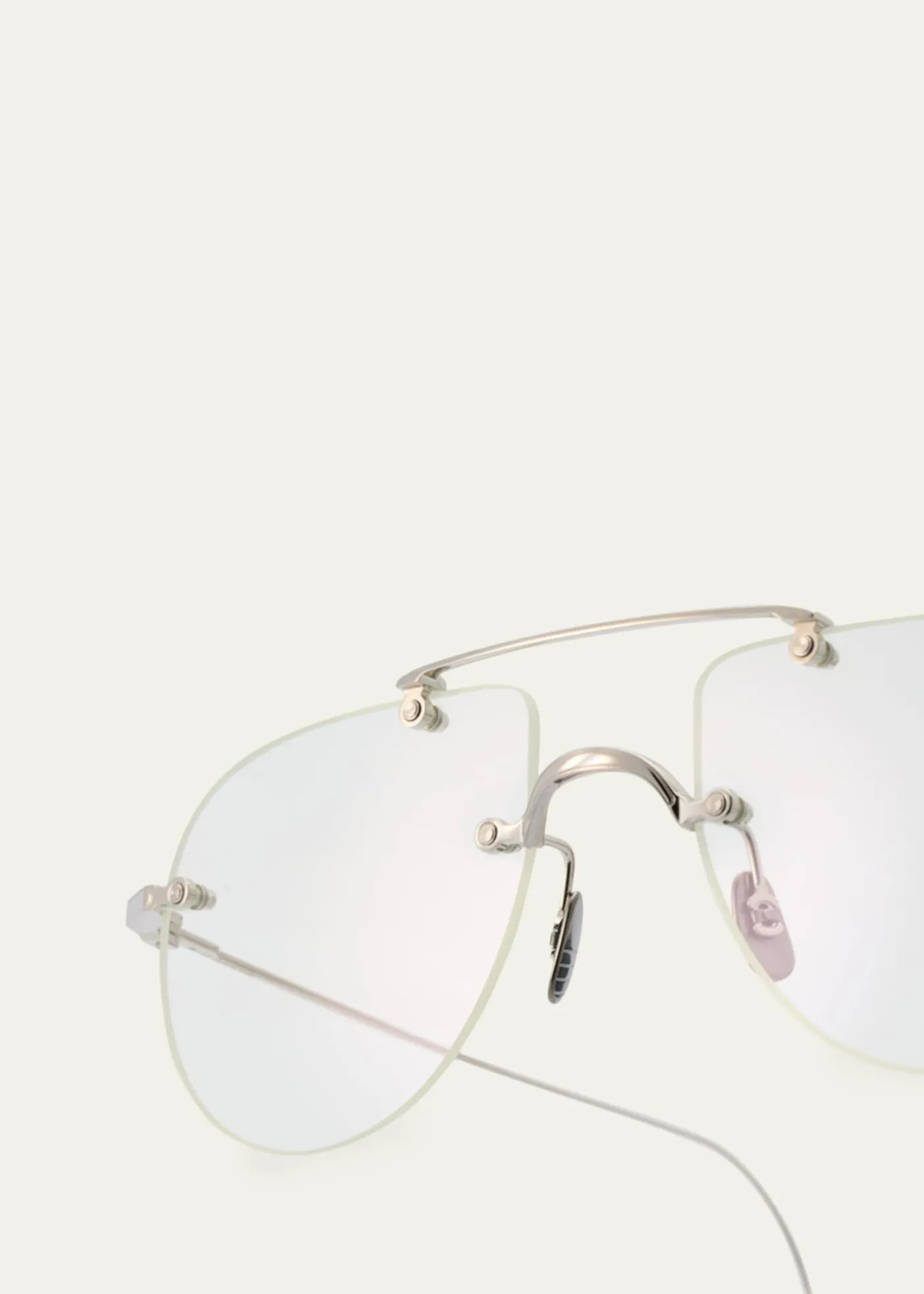 THIS ITEM IS NOT AVAILABLE.Thom BrowneMen's Rimless Titanium Aviator Eyeglasses