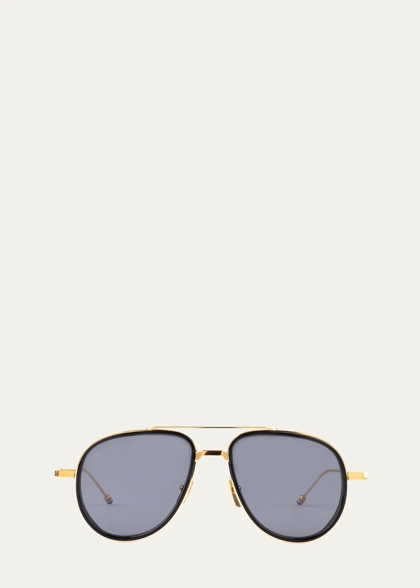 Thom BrowneMen's Acetate and Titanium Aviator Sunglasses