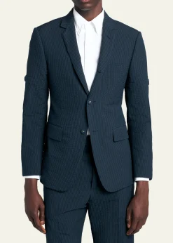 Thom BrowneMen's Wool Seersucker Single-Breasted Sport Coat