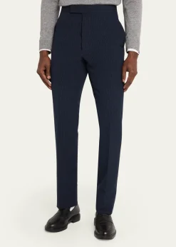 Thom BrowneStripe Cotton Tailored Pants