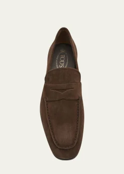 Tod'sMen's Moccasino Suede Penny Loafers