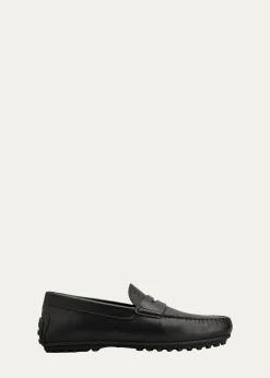 Tod'sMen's Leather Moc-Toe Penny Loafers
