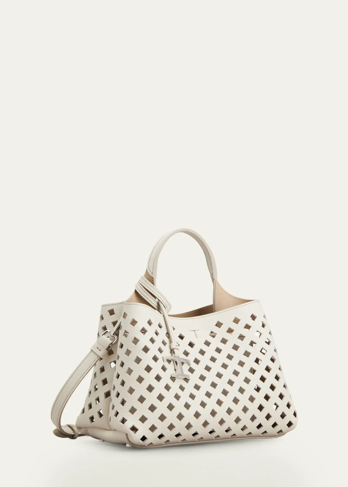 Tod'sMicro Timeless T Cutout Leather Shoulder Bag