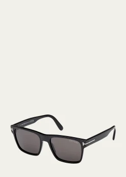 TOM FORDMen's Calder Acetate Square Sunglasses