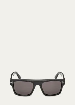 TOM FORDMen's Cyrus 02 53mm Square Acetate Sunglasses