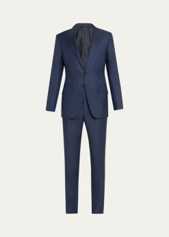 TOM FORDMen's Modern Fit Sharkskin Suit