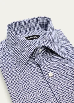 TOM FORDMen's Mutli-Check Cotton Dress Shirt