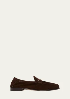 TOM FORDMen's Ripley Suede Moccasin T-Bit Loafers