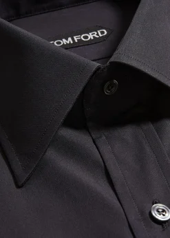 TOM FORDMen's Solid Cotton Dress Shirt