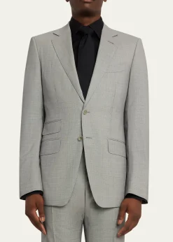 TOM FORDMen's Wool Basketweave Notch-Lapel Two-Piece Suit