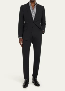 TOM FORDMen's Wool Peak Lapel Two-Piece Suit