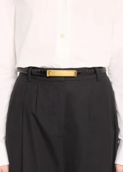 TOM FORDCroc-Embossed Leather Skinny Belt