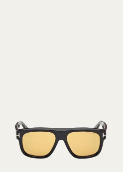 TOM FORDIcon T-Monogram Aviator Sunglasses