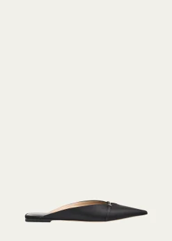 TOM FORDJulianna Satin Pointed-Toe Flats