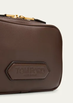 TOM FORDMen's Alexander Leather North/South Crossbody Bag