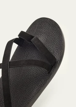 TOM FORDMen's Alfred Suede & Leather Toe-Ring Sandals