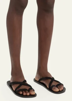 TOM FORDMen's Alfred Suede & Leather Toe-Ring Sandals