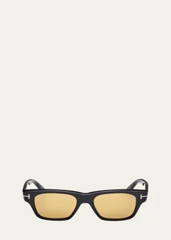 TOM FORDMen's Caine-02 Acetate Square Sunglasses