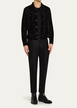 TOM FORDMen's Cashmere Suede Jacket