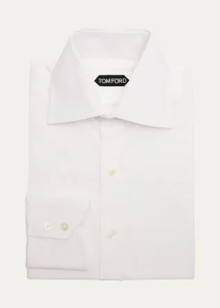 TOM FORDMen's Cotton Barrel-Cuff Dress Shirt