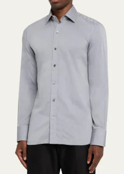 TOM FORDMen's Cotton Chambray Slim-Fit Dress Shirt