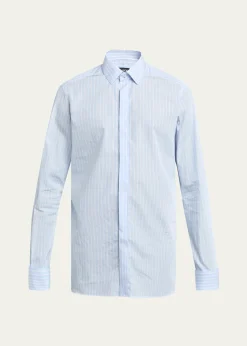 TOM FORDMen's Cotton Multi-Stripe French Cuff Sport Shirt
