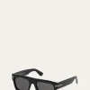 TOM FORDMen's Fausto Thick Acetate Sunglasses