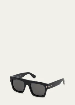 TOM FORDMen's Fausto Thick Acetate Sunglasses