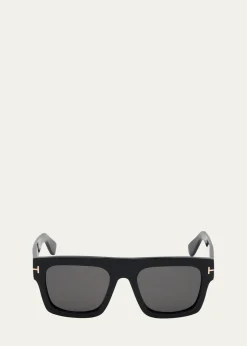 TOM FORDMen's Fausto Thick Acetate Sunglasses