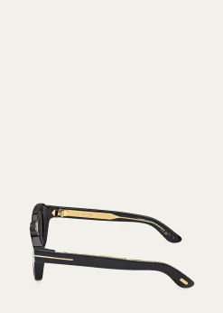 TOM FORDMen's Icon Collection Acetate Square Sunglasses