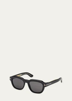 TOM FORDMen's Icon Collection Acetate Square Sunglasses