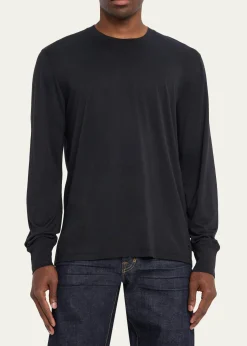 TOM FORDMen's Lyocell and Cotton Long-Sleeve T-Shirt