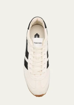 TOM FORDMen's Mick Tech Fabric and Suede Sneakers