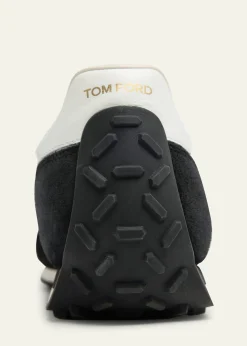 TOM FORDMen's Mick Tech Fabric and Suede Sneakers