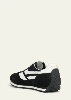 TOM FORDMen's Mick Tech Fabric and Suede Sneakers