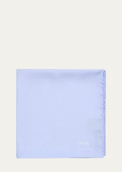 TOM FORDMen's Micro Polka Dot Silk Pocket Square