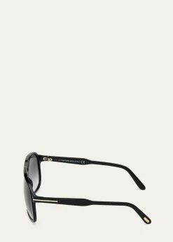 TOM FORDMen's Raoul Gradient Aviator Sunglasses