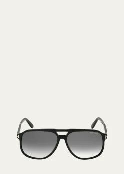 TOM FORDMen's Raoul Gradient Aviator Sunglasses