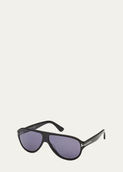 TOM FORDMen's Samuele 02 61mm Acetate Aviator Sunglasses