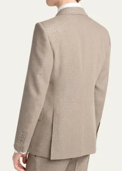 TOM FORDMen's Sequin Boucle Peak Lapel Sport Coat