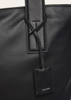 TOM FORDMen's Soft Leather North-South Tote Bag